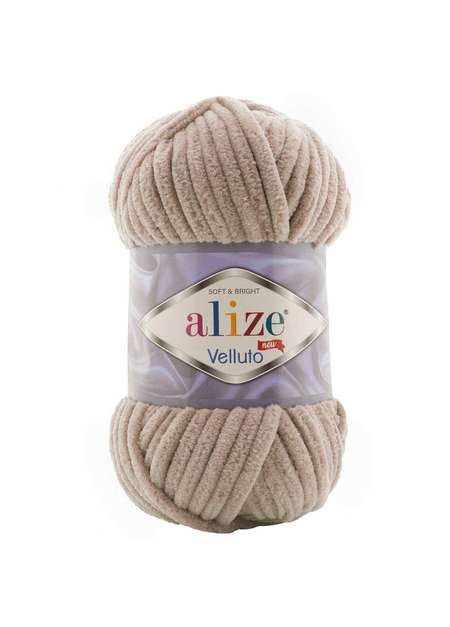 Пряжа Velluto, плюшева, №530 норка, 100 гр Alize (340482490)