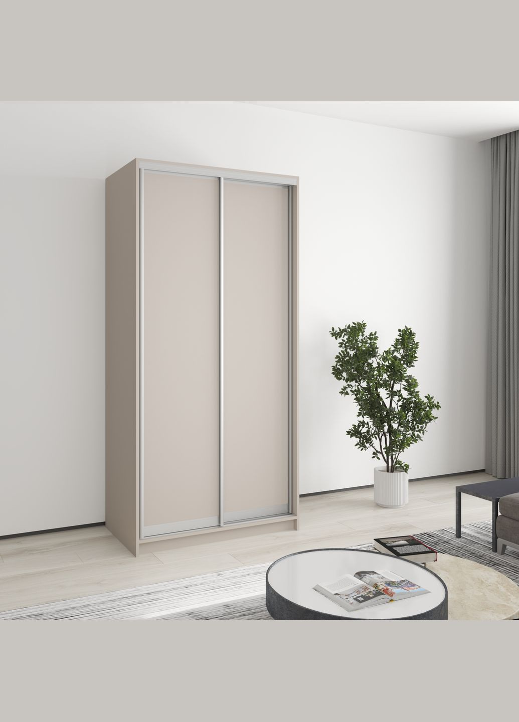 Шкаф-купе двухдверный Стандарт AL 2ДСП 100x45x210 см (MBS-2270) MebelStar (346288890)