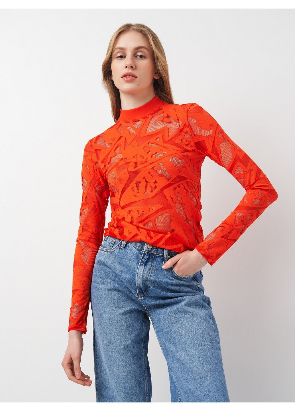 Оранжевая летняя блуза H&M Studio