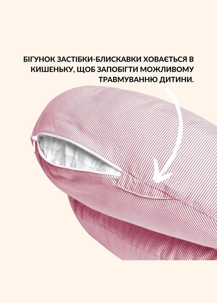 Подушка для годування диванчик 60х70х16 см SD бавовна антиалергенне волокно, для зручності мами, з блискавкою пудра IDEIA (318493659)