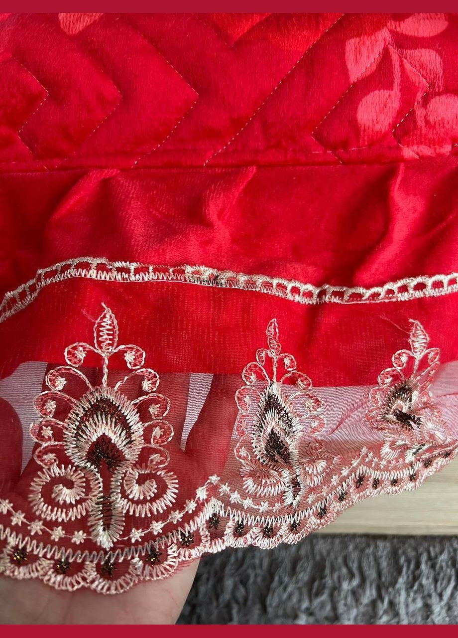 Комплект покривало на ліжко та наволочки 2 шт Червоний Євро (К5006-3) No Brand (306633074)