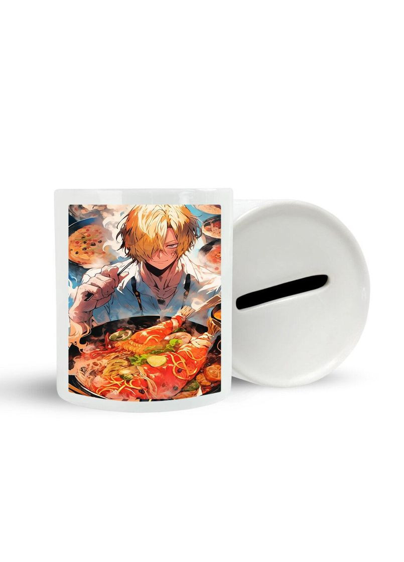 Скарбничка, копілка для грошей Аніме Ван піс #0005 біла керамічна No Brand (315045140)