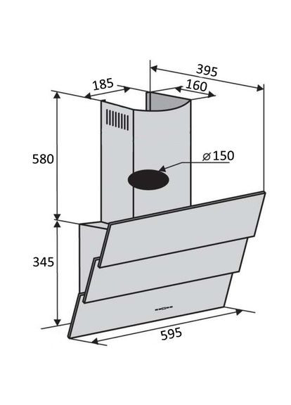 Витяжка WELLA 60 BK (1000) TRC Ventolux (307355360)
