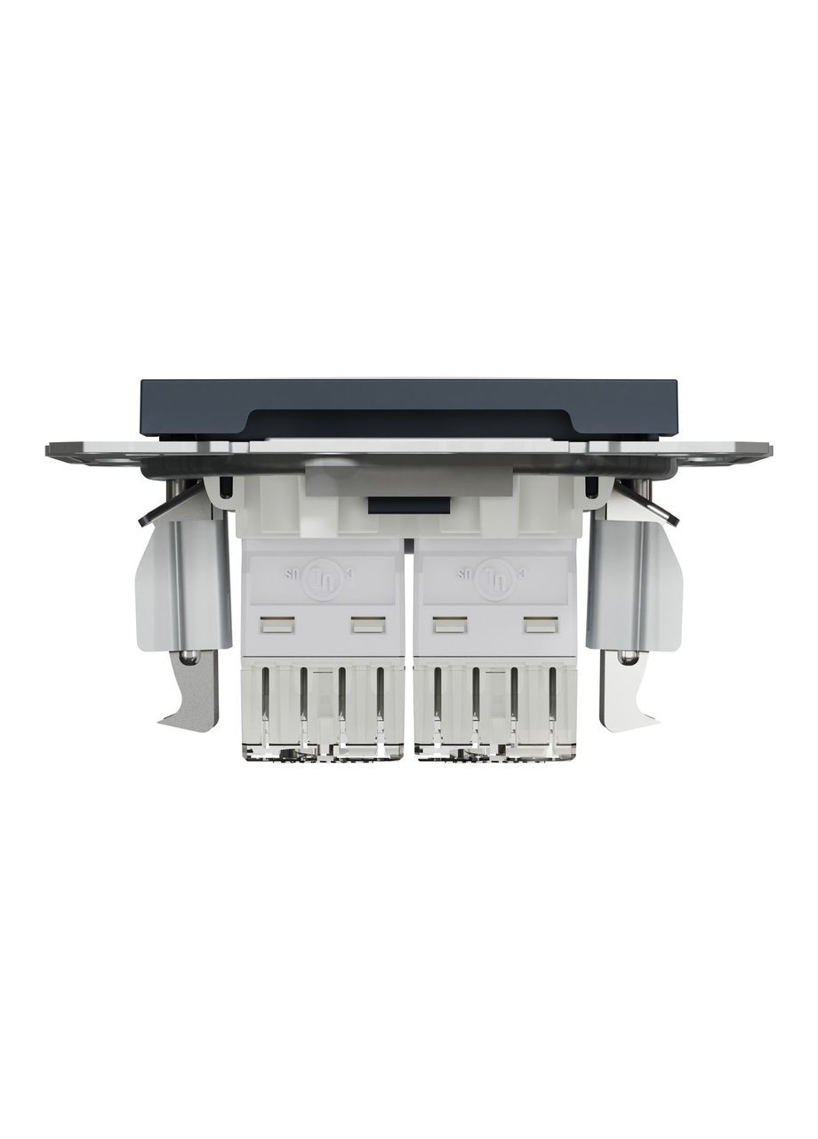 Компьютерная розетка rj45 двойная utp кат. 5е, Антрацит, Asfora, EPH4400171 Schneider (372582363)