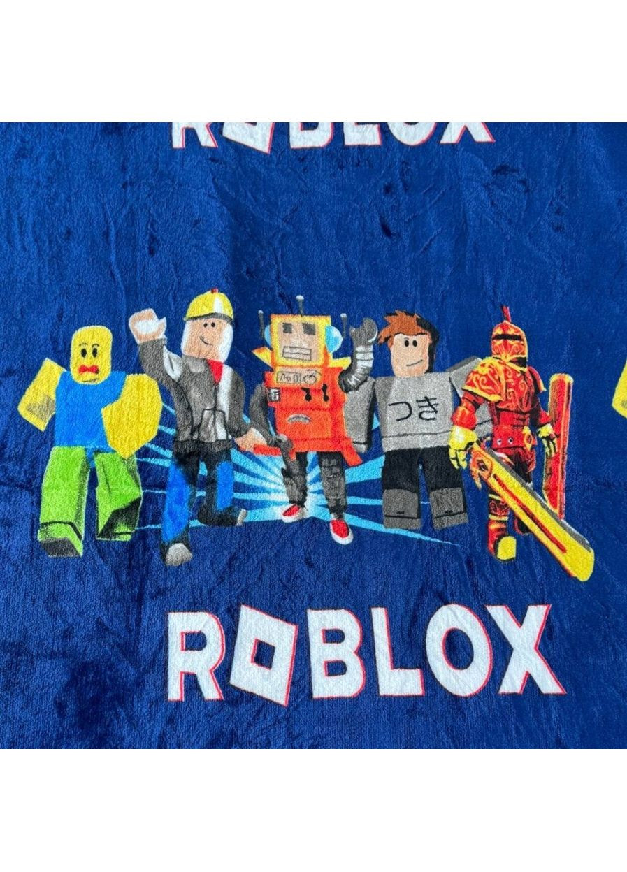 Плед-покривало флісовий півтораспальний 150х210 синій Roblox 11506 Ananasko (362671357)