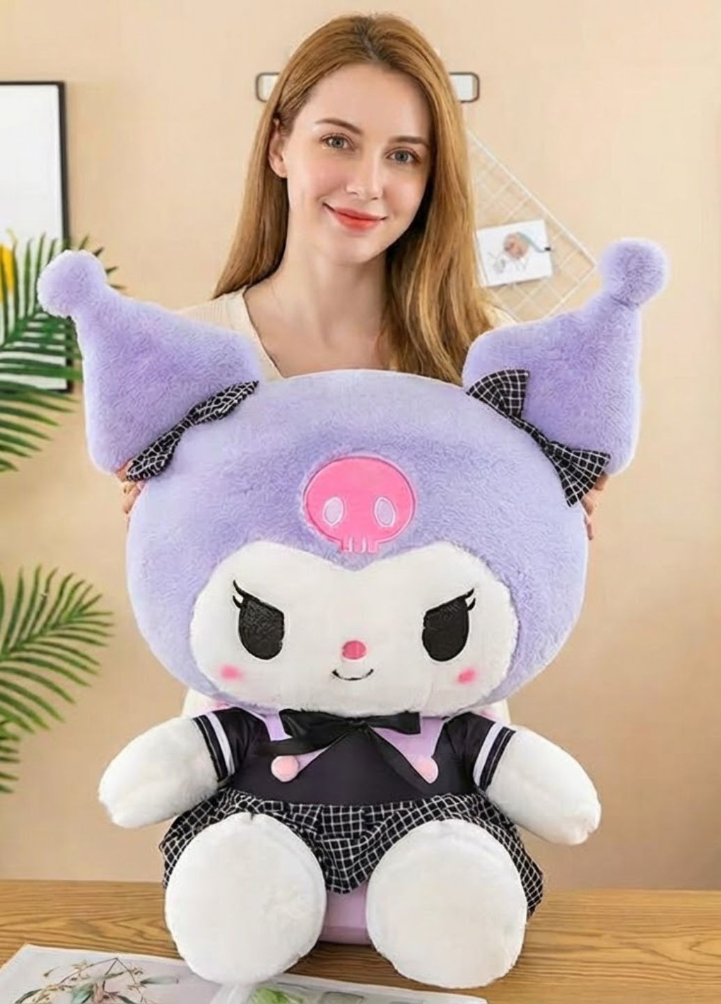 Большая плюшевая игрушка кукла Kuromi 65 см для объятий и декора My Kigu (371647009)