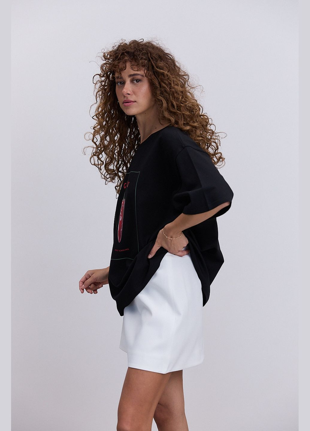 Мініспідниця з костюмної тканини блакитна Arjen (340917508)