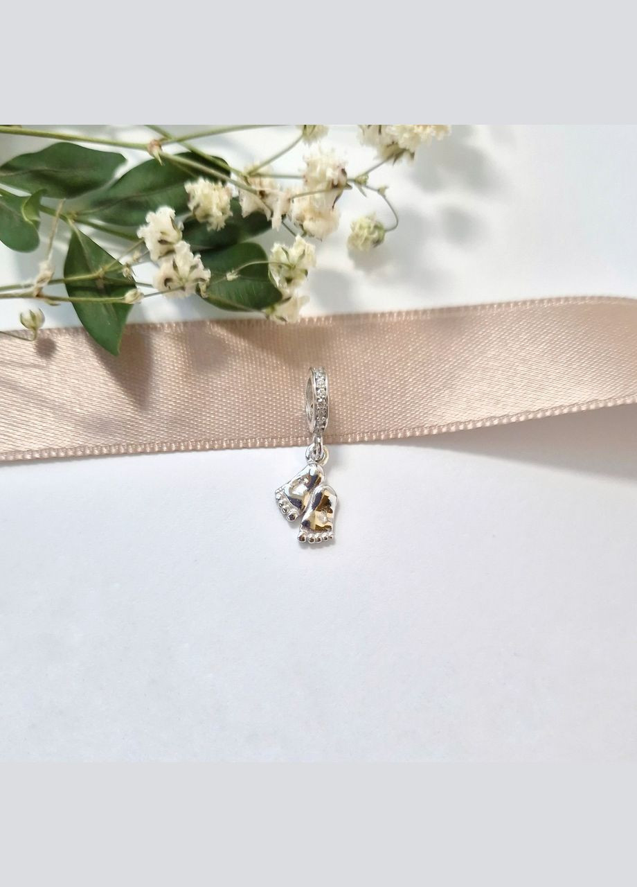Серебряный шарм подвеска Ножки серебро 925 пробы Родированное 596п 0.85г No Brand (329900843)