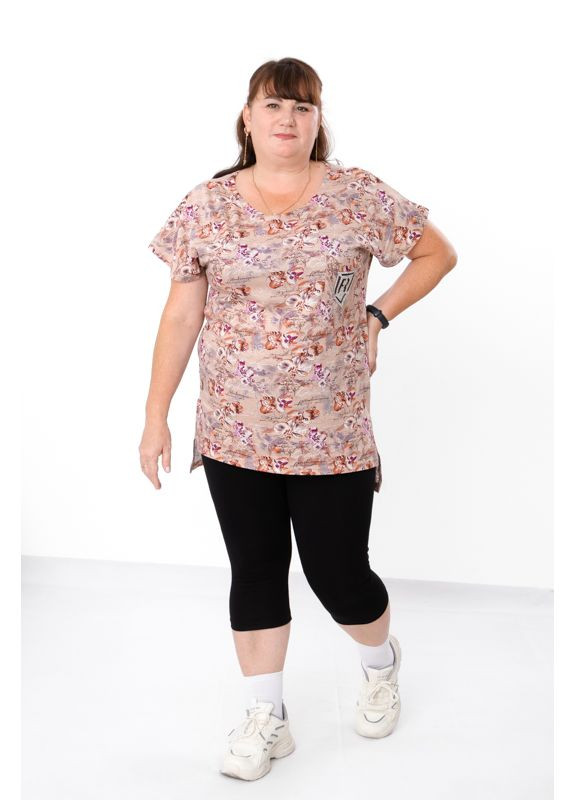 Бежевая комплект женский (бриджи+туника) (p-4625) Носи своє 8113-002