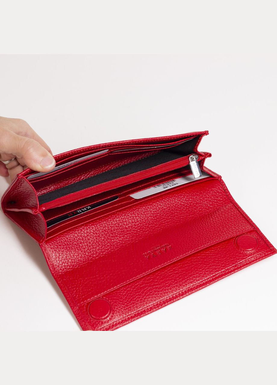Жіночий гаманець шкіряний червоний 1071-46-1 Karya (268226773)