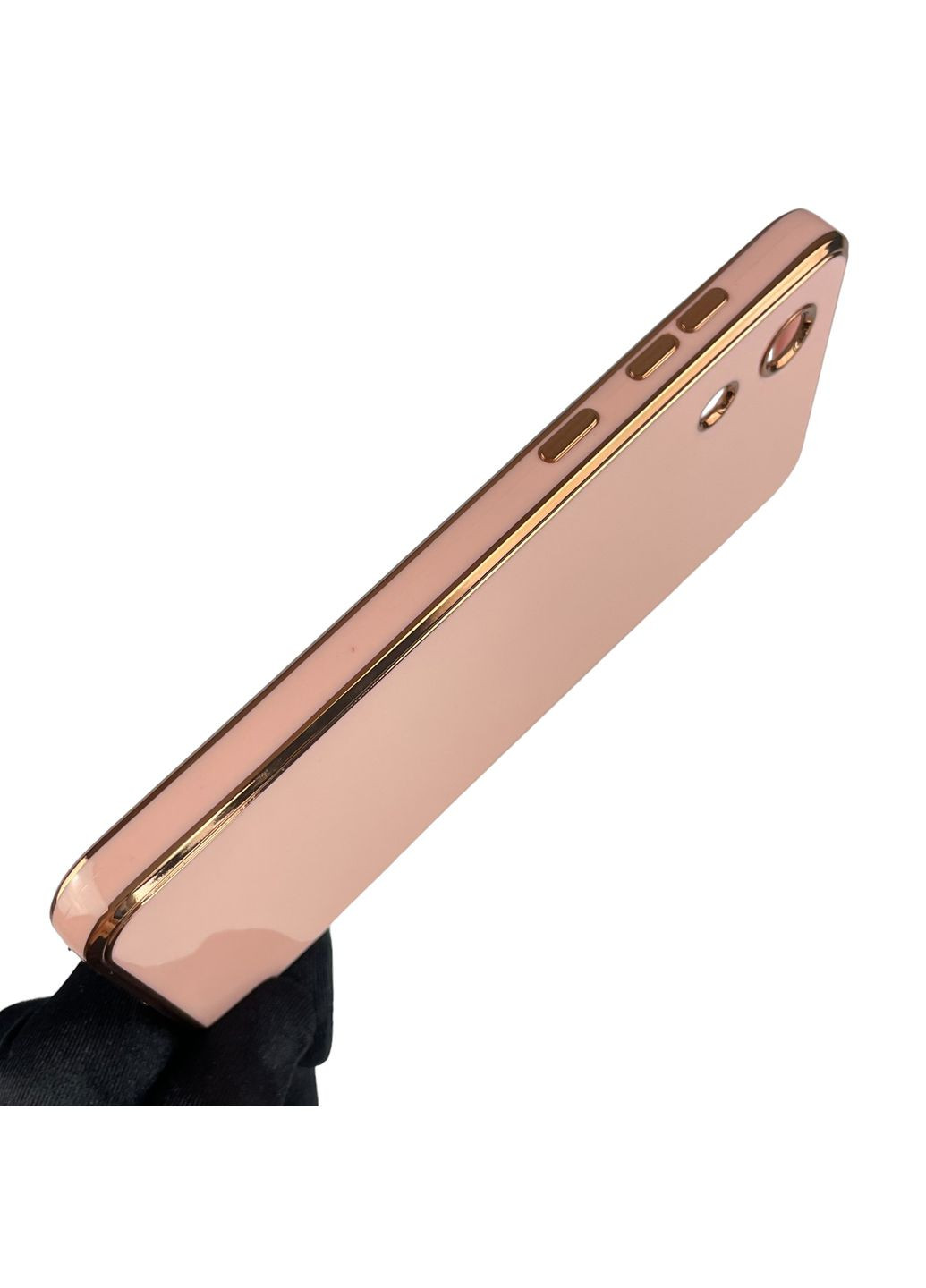 Чехол для Galaxy A03 Core SM-A032F с золотой окантовкой с защитой камеры на самсунг а03 кор пудровый Samsung (366020916)