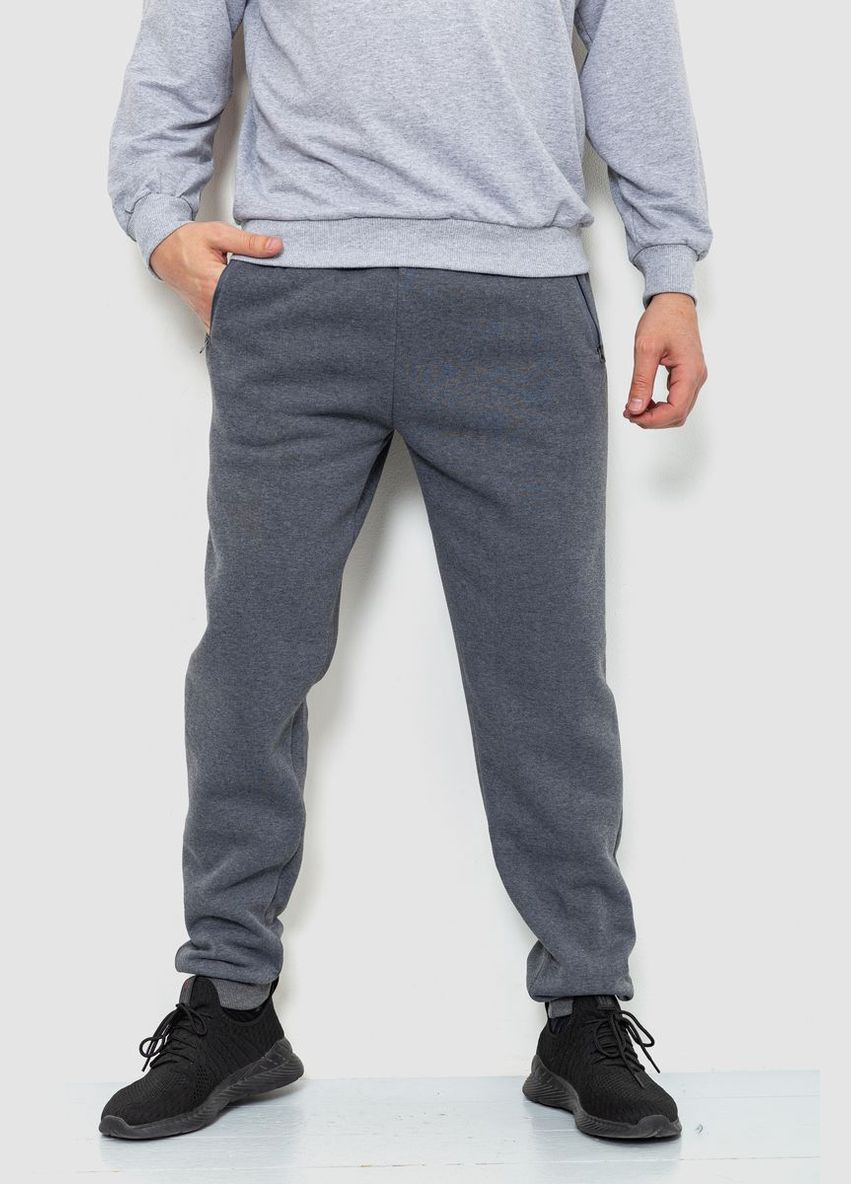 Спорт чоловічі штани на флісі, колір темно-сірий, Ager (277630047)