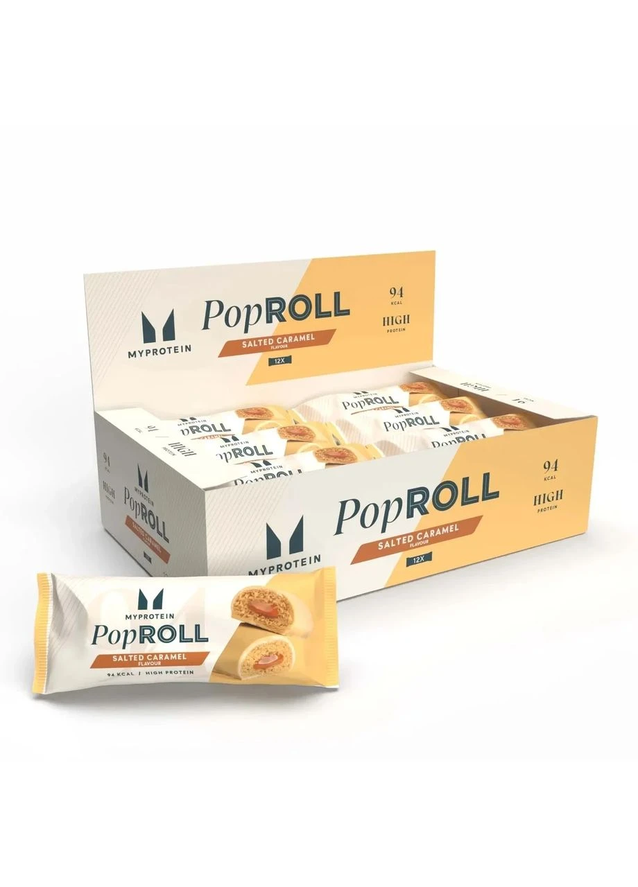 Батончики Pop Roll, солона карамель, 12×27 г Myprotein (377990661)