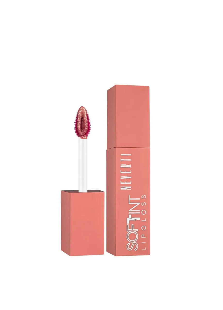 Блеск-тинт для губ Soft Tint Lipgloss NP802 №001 Теплый красно-розовый, 4 мл Neverti (401043818)