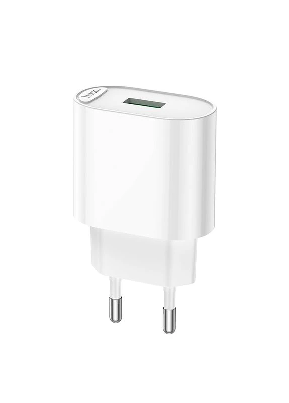 Мережевий зарядний пристрій single port QC3.0 charger 18W White (6931474784810) Hoco C109A Fighter (378155993)