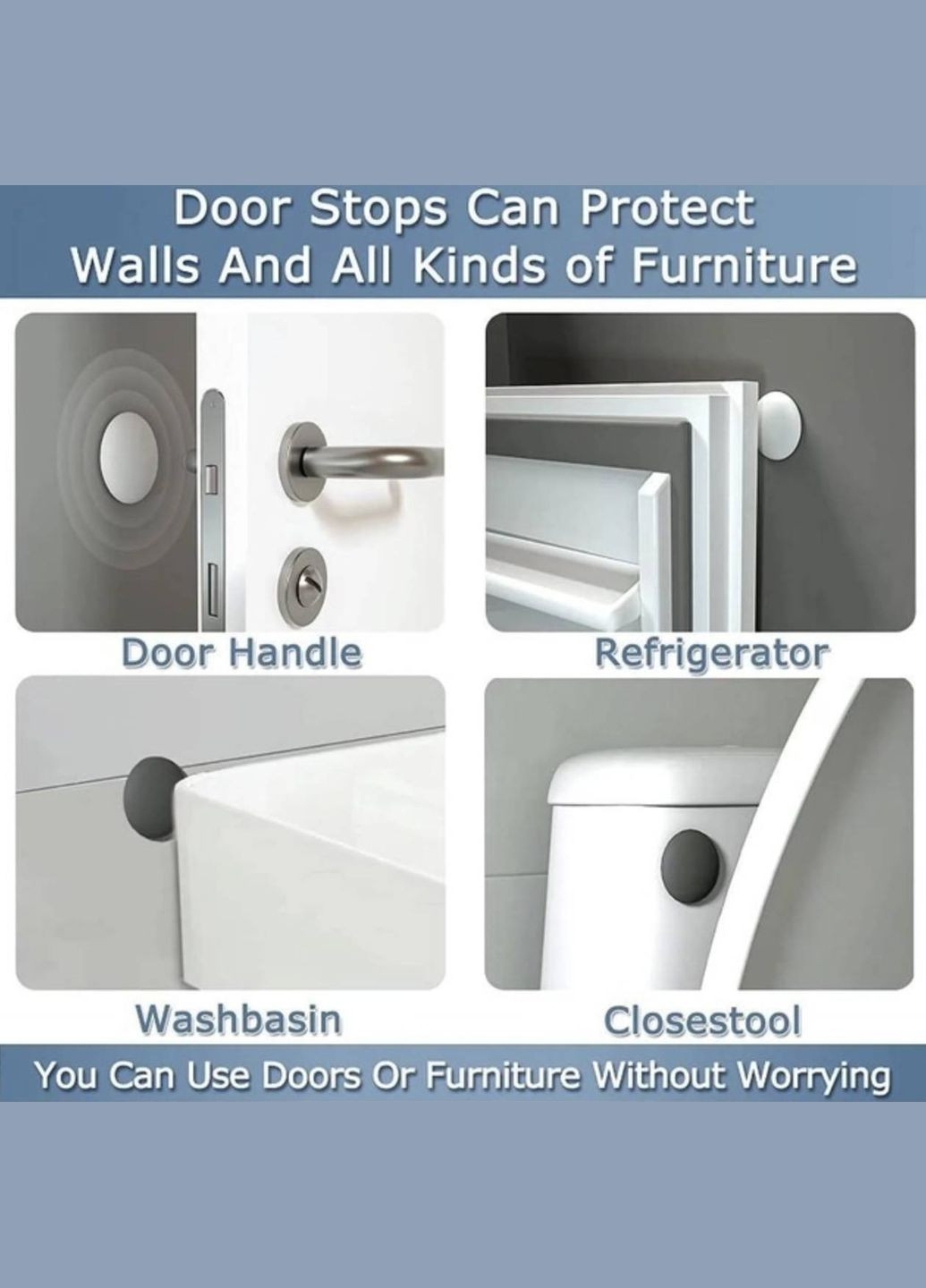 Відбійник обмежувач від удару силіконовий самоклеючий Круглий 1 штука Сірий CHOICE (341534089)