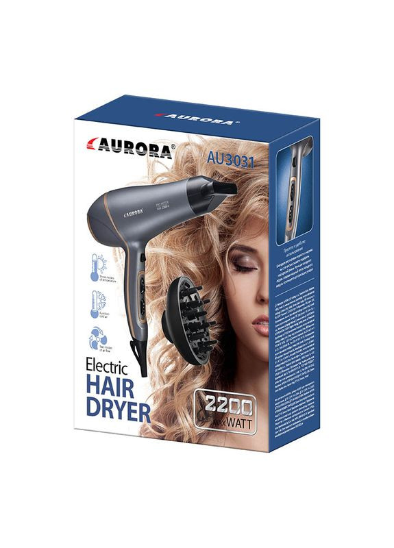 Фен 3031AU 2200 Вт сірий Aurora (364100807)