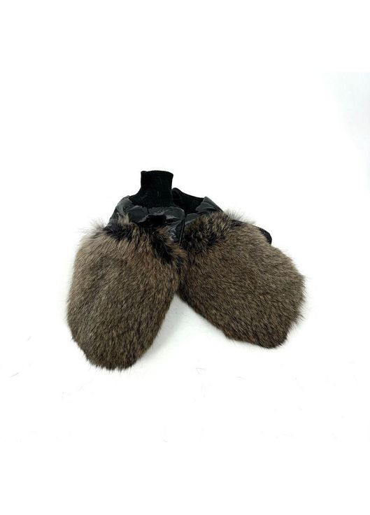 Детские перчатки, арт. AL-1000, черный кролик, 10-14 лет Fiona (361858122)