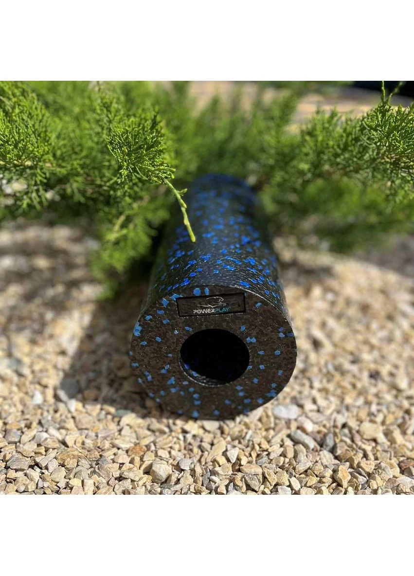 Масажний ролик (ролер) гладкий PP-4347 EPP Foam Roller Чорно/Синій (33x14см.) PowerPlay (362914753)
