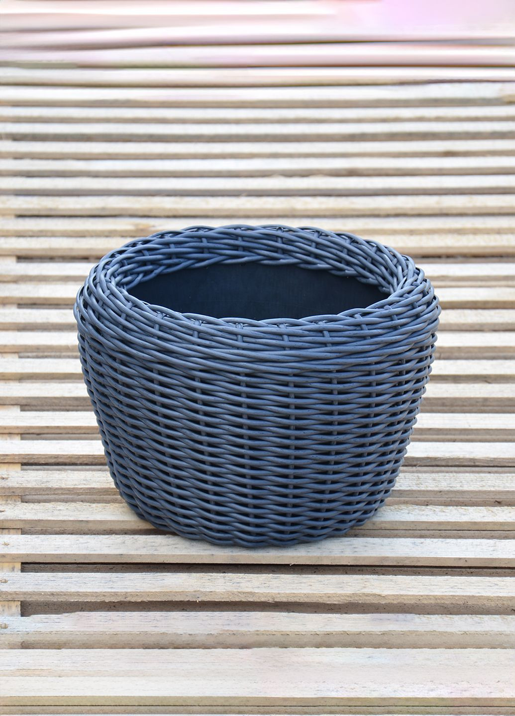 Кашпо 12 літрів (горщик для квітів та рослин),Вазон із штучного ротангу ручної роботи. Handmade (329193721)