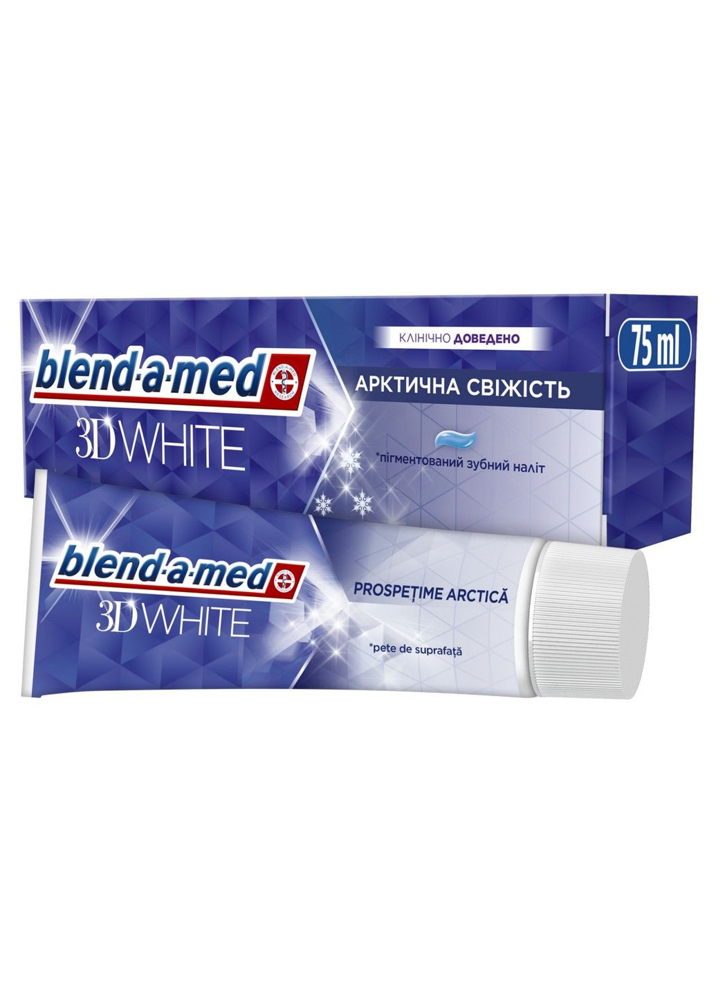 Зубна паста 3D White Арктична свіжість 75 мл Blend-a-Med (304558973)