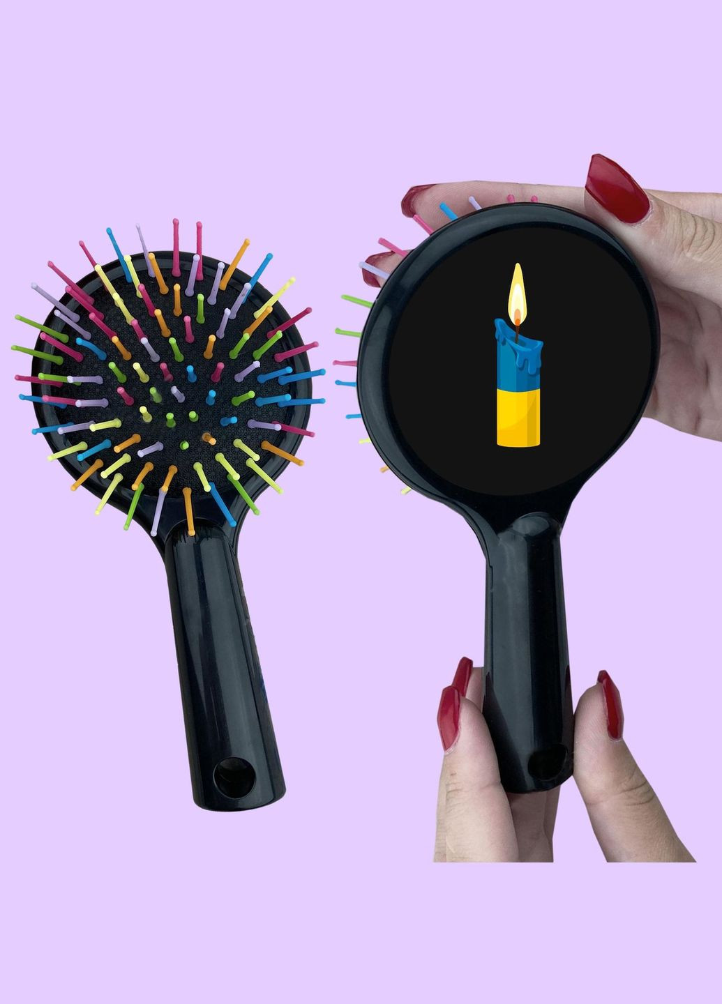 Гребінець для волосся з патріотичним малюнком #0011 Чорний No Brand (315042263)