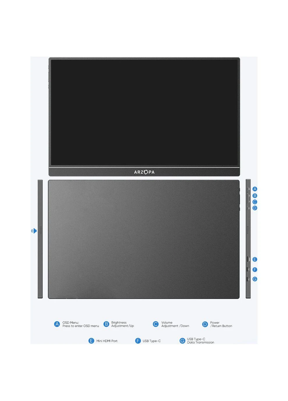 Портативный монитор S1 Table [111056] Arzopa (400894735)