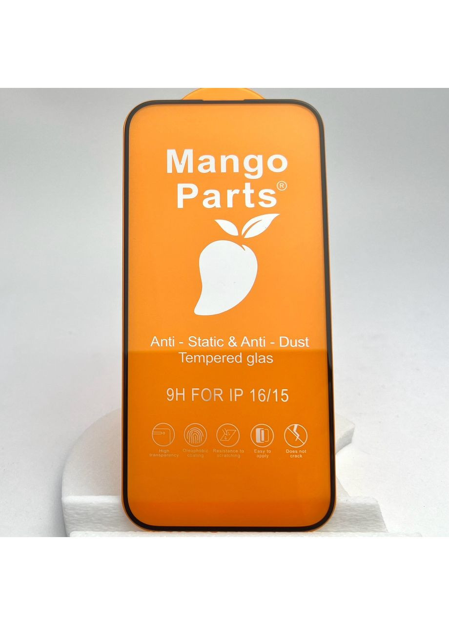 Захисне скло на 16 Antistatic 9H глянцеве 5D для айфона 16 full glue glass No Brand (369137554)