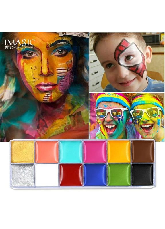 Олійна фарба бодіарт 12 кольорів Veronni (302241620)