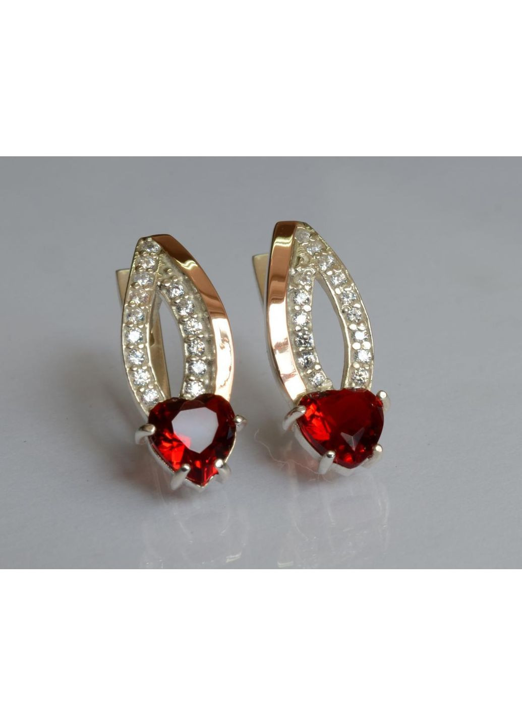 Серебряные серьги с золотыми пластинами Silver Style (367112200)