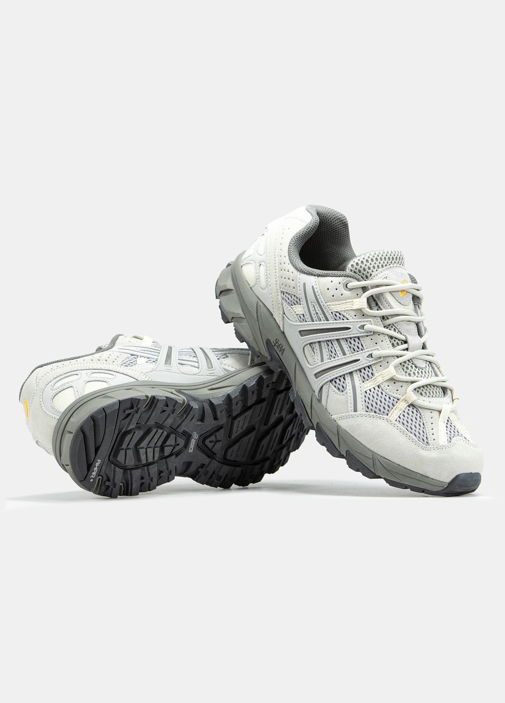 Серые демисезонные кроссовки мужские и женские asics gel-sonoma 15-50 grey | асикс гель сонома 15-50 серые No Brand