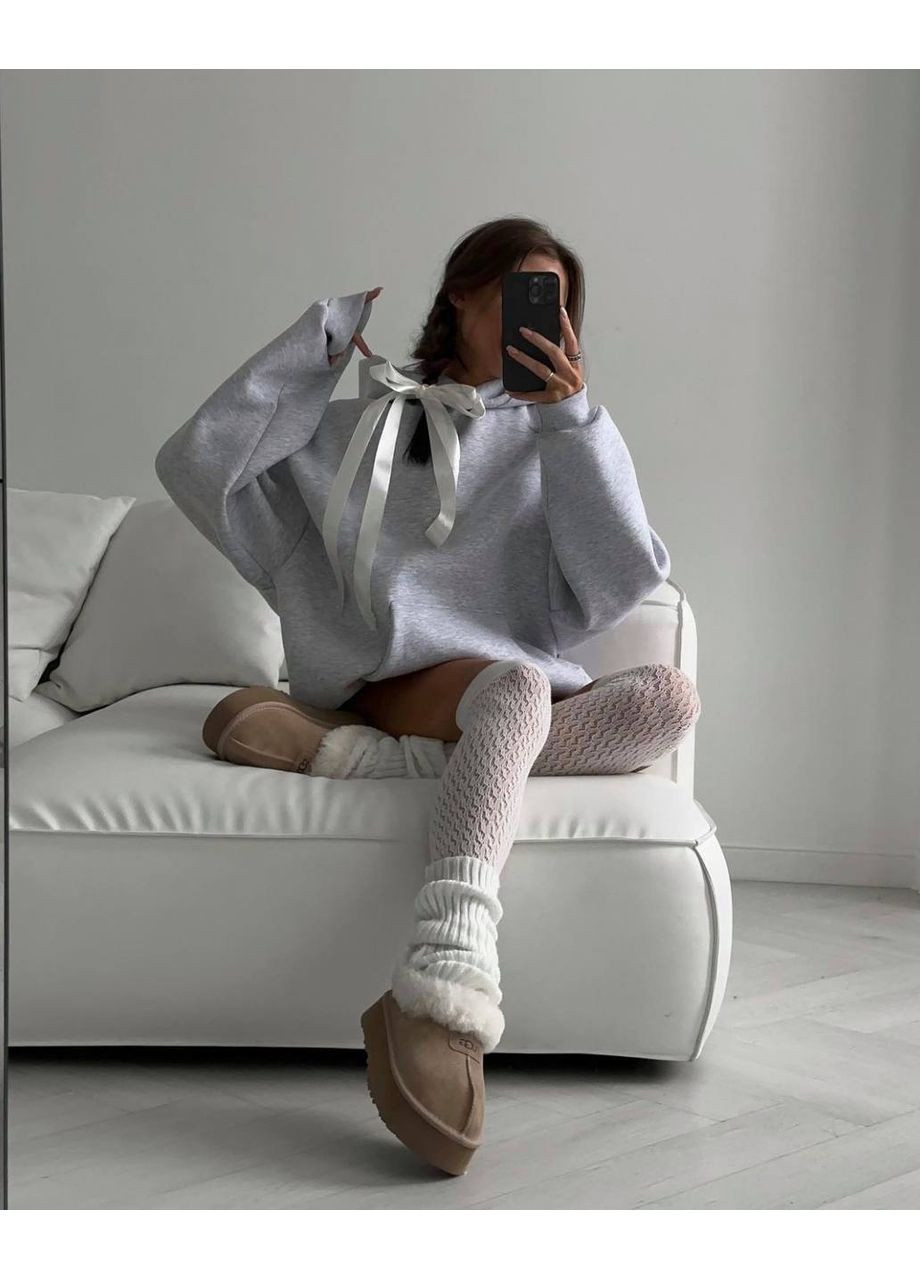 Женское худи зимнее на флисе с капюшоном Nositi 344-14 (361659491)