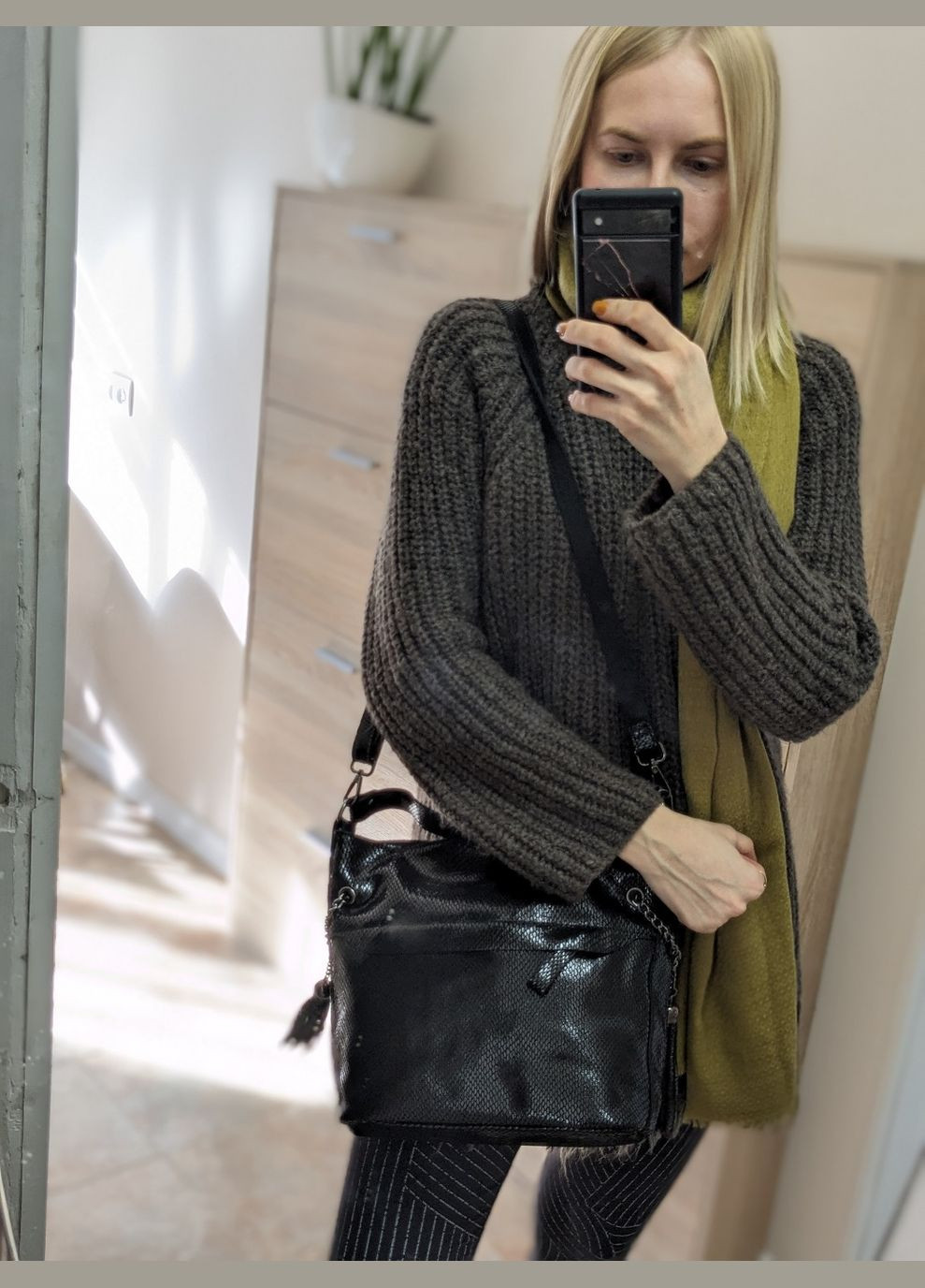 Кожаная сумка-лазерка на 2 ручки Vishnya (282719135)