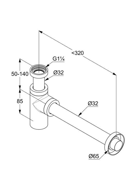 Сифон для раковини( 1002039-00 ) Kludi (322785073)