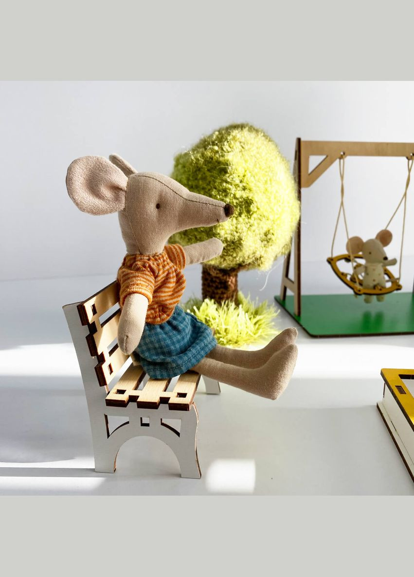 Набір лялькових меблів для Лол "Дитячий майданчик New" сіро-жовтий (kmb012sj) NestWood (303633003)