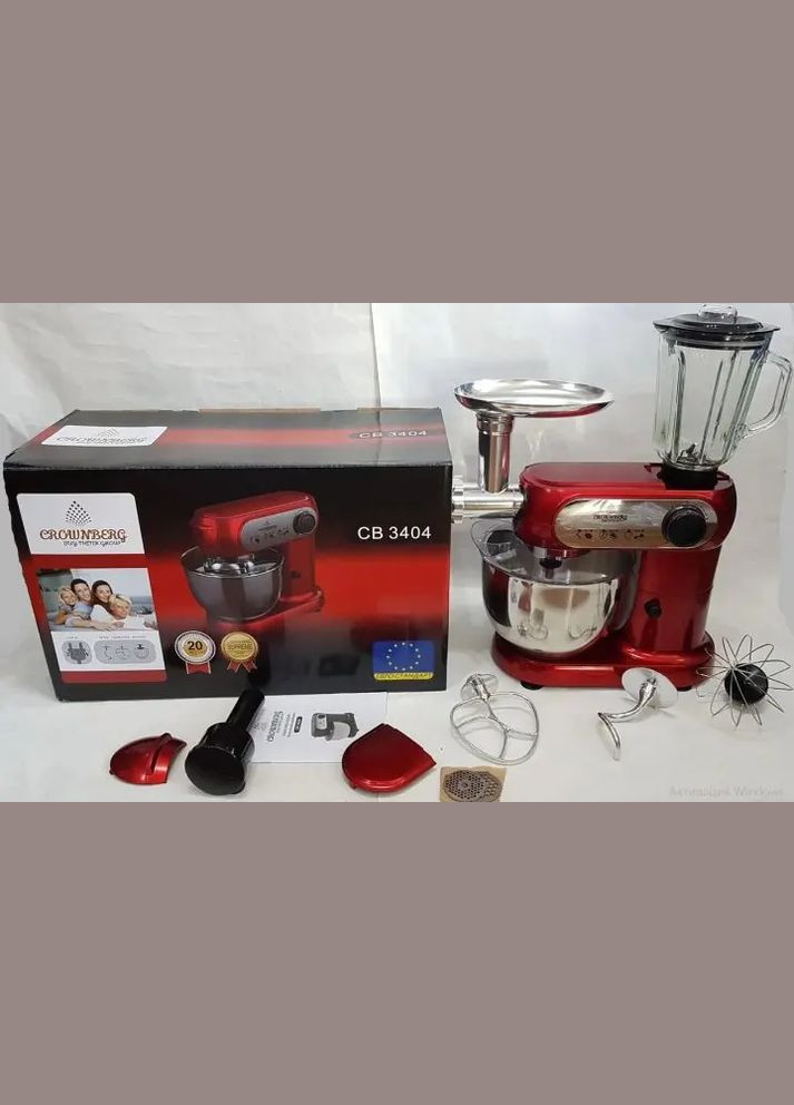 Кухонный комбайн 3 в 1 Rainberg RB-8080 Тестомес / Мясорубка / Блендер/ Планетарный миксер 4200В Digital (349820974)