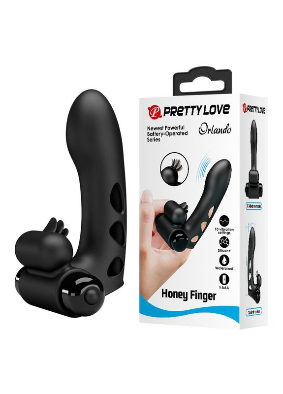 Насадка на палец - Pretty Love Orlando Honey Finger Vibrator Black LyBaile (322184119)