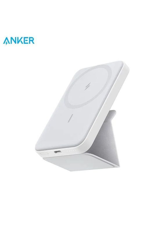 Магнітний павербанк 621 MagGo 5000 mAh 12W з бездротовою зарядкою та підставкою Anker (349824341)