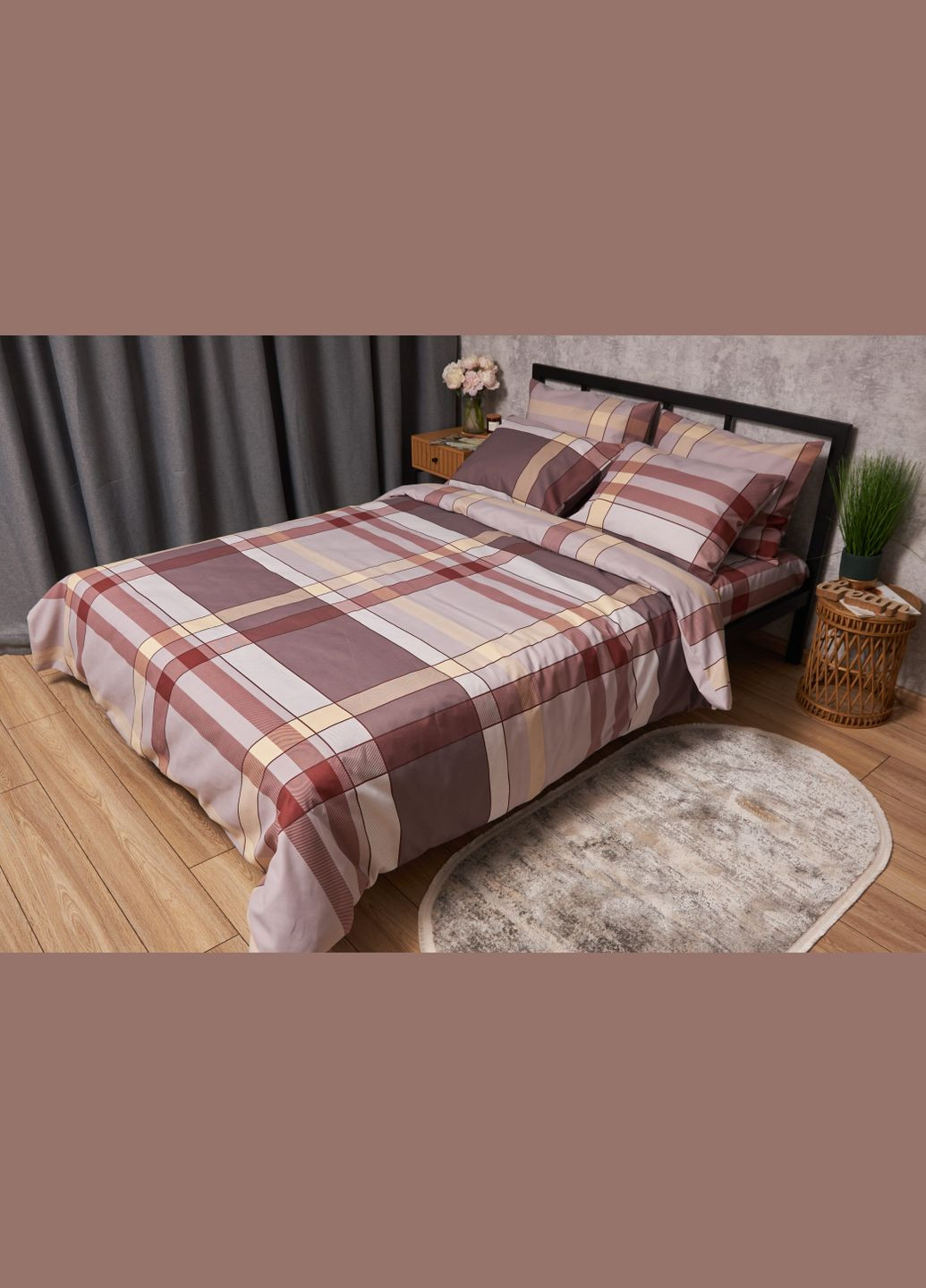 Комплект постельного белья Микросатин Premium «» двуспальный 175х210 наволочки 2х70х70 (MS-820005222) Moon&Star Moon Rock (296910042)