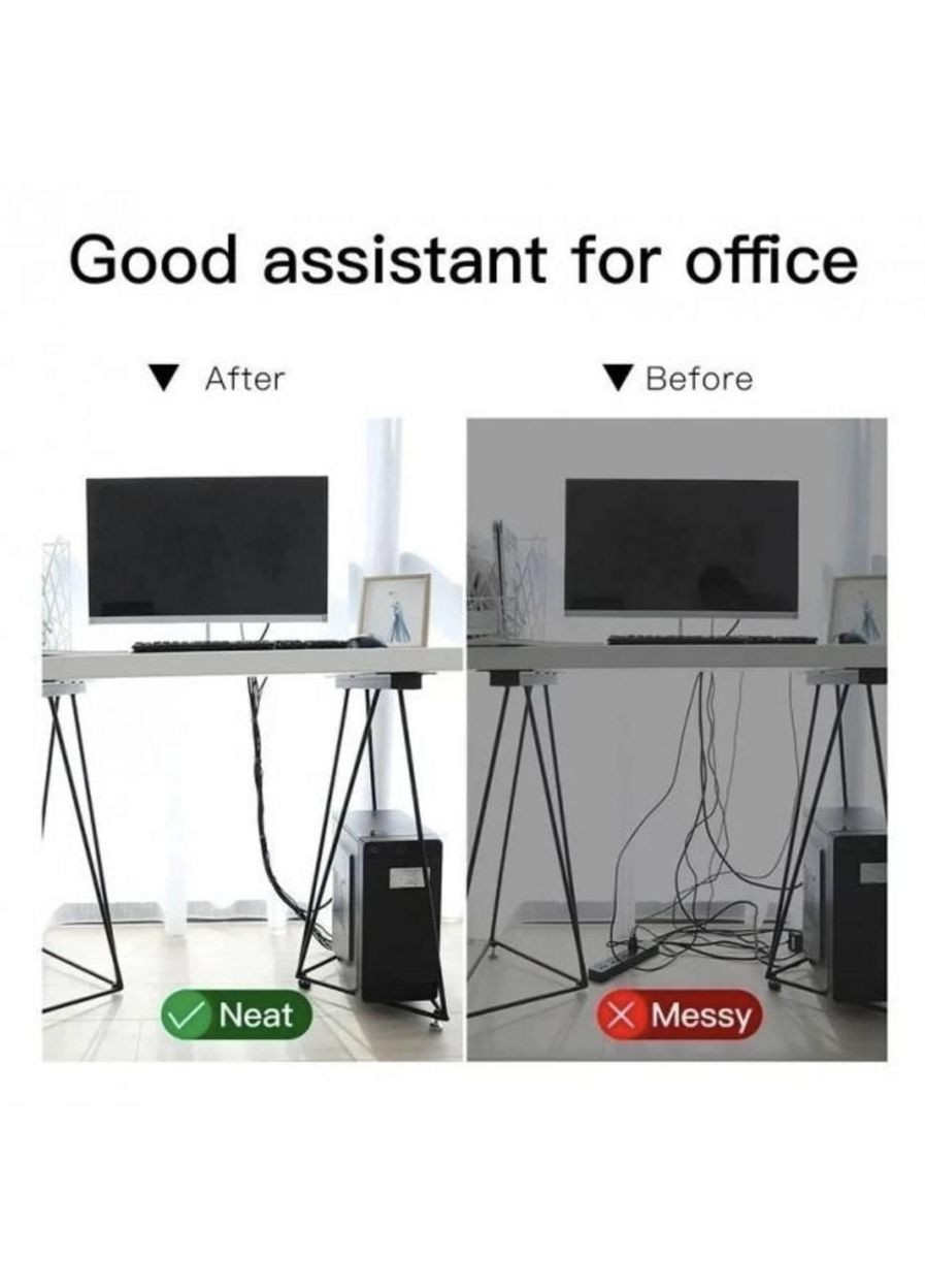 Организатор кабеля стяжка липучка хомут для проводов 0,5 м Черный Baseus (317297318)