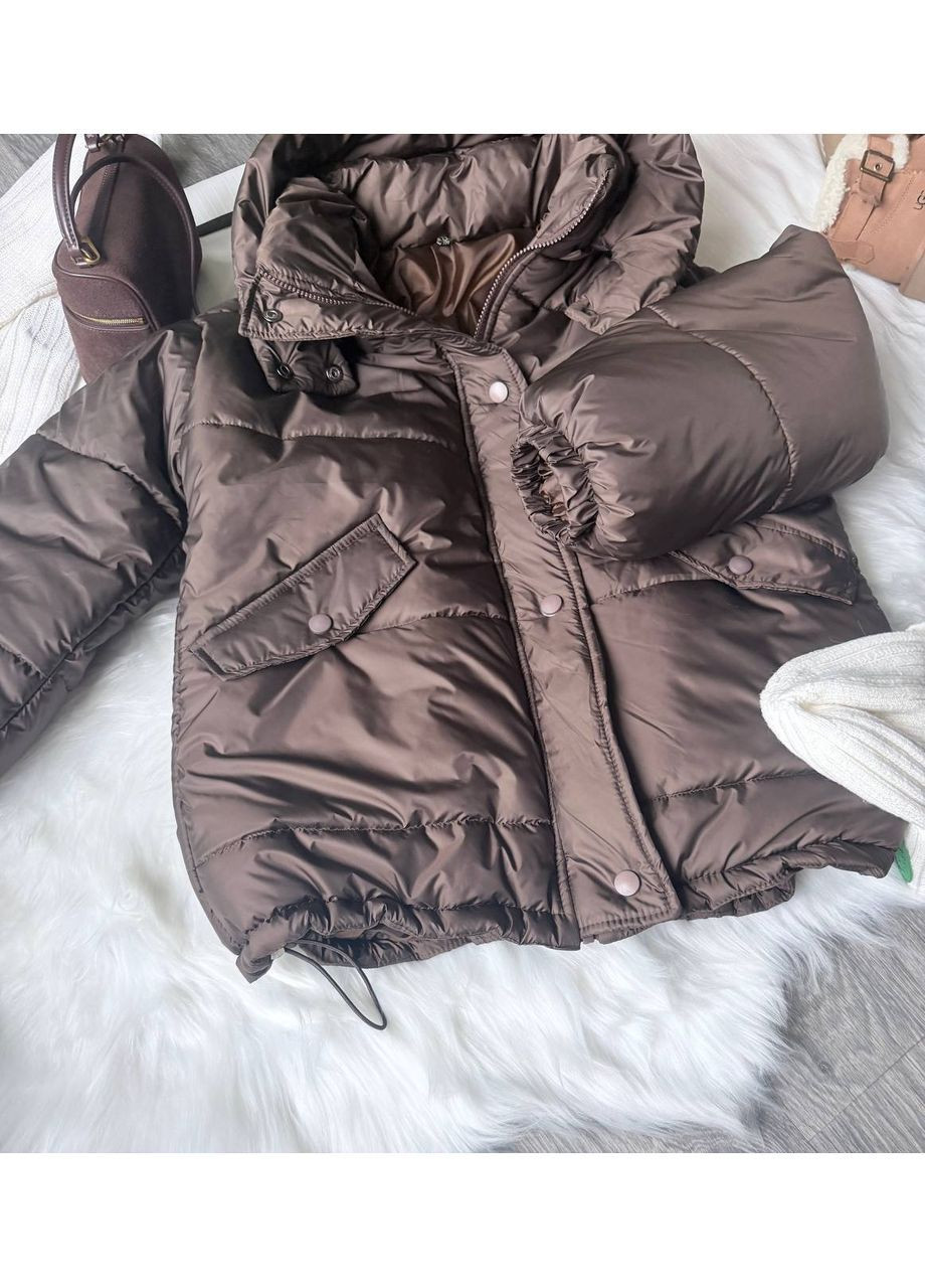 Темно-коричневая зимняя женская куртка Asi.Store.ua