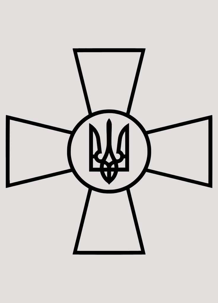 Вінілова наклейка на автомобіль "Хрест ЗСУ" та монтажна плівка 30x30 см No Brand (299319327)