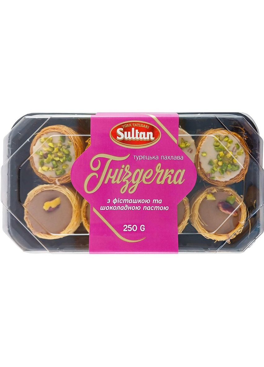 Пахлава Гніздечко з фісташкою та шоколадною пастою 250 г Sultan (356180371)