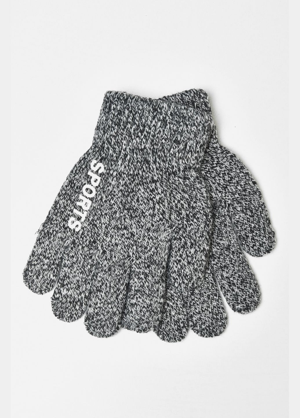 Рукавички дитячі з начісом сірого кольору Let's Shop (302661018)