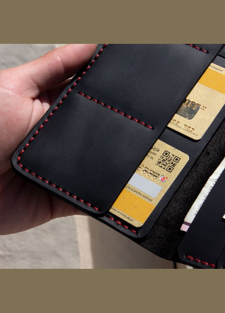 Лонгер Handy, чорний з червоною ниткою SD Handmade (366577954)