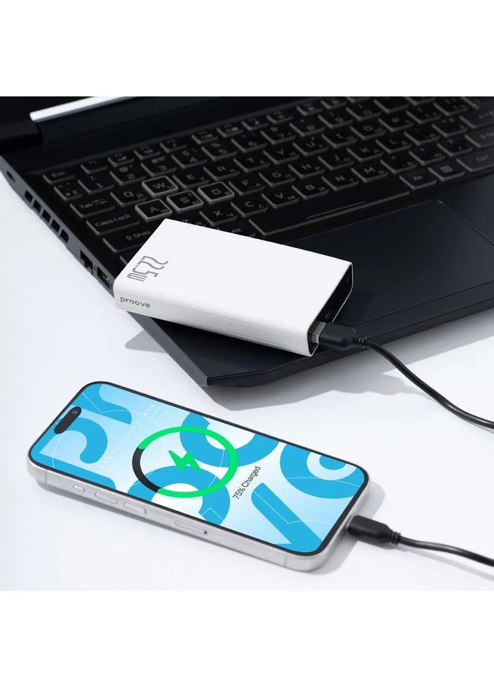Powerbank Hyper Flux Plus 22.5W 10000mAh White (PBF122120002) Proove (363837180)