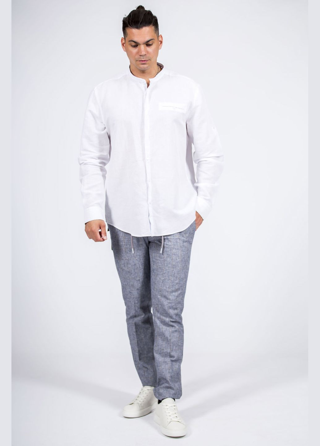 Чоловіча літня сорочка casual з довгим рукавом і ґудзиками (, ), 33028 Pier Carlino (329727382)