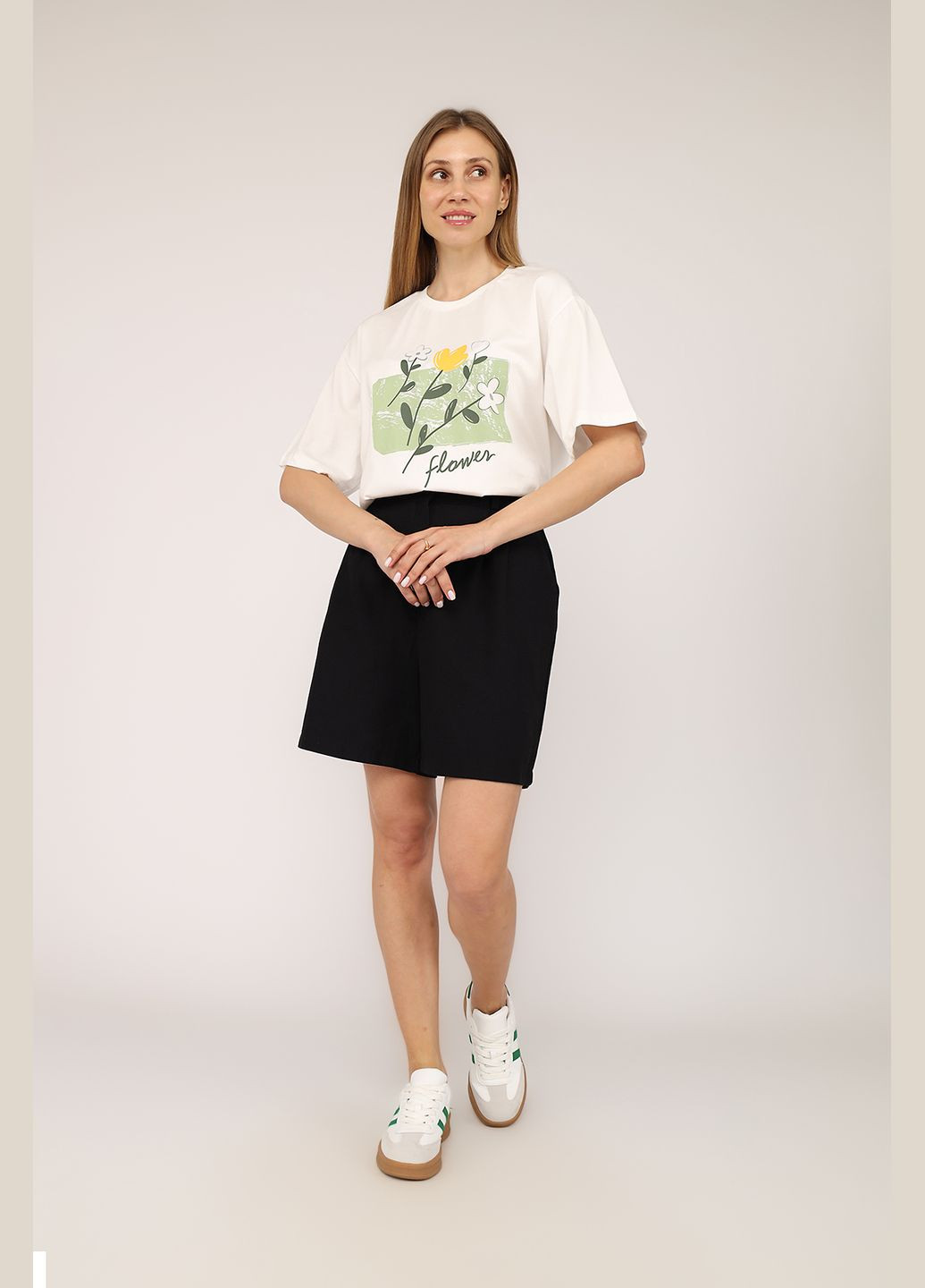 Футболка с коротким рукавом женская цвет белый ЦБ-00277522 Crep - (334429159)