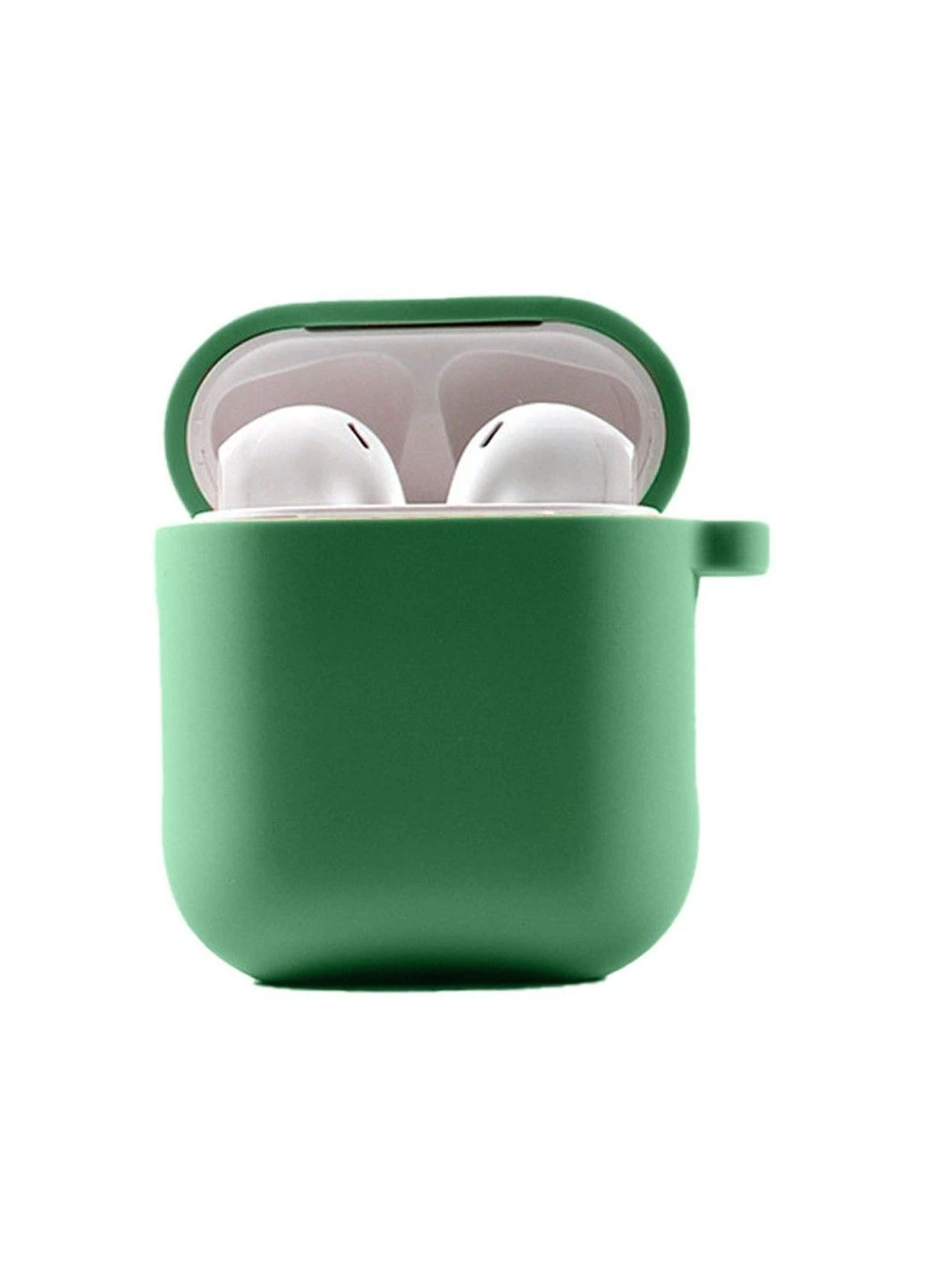 Силиконовый футляр с микрофиброй для наушников Airpods 1/2 No Brand (388434397)