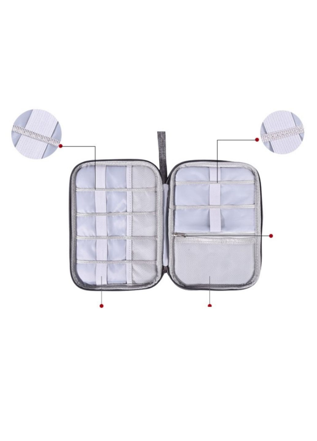 Дорожній органайзер для зарядок, дротів і кабелів ОД-304-5 No Brand (303360202)